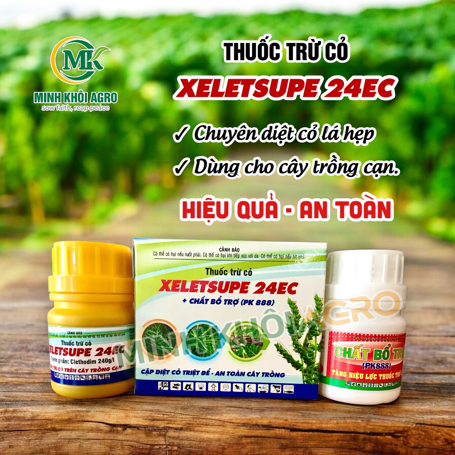 Thuốc trừ cỏ XeletSupe 24EC + Chất bổ trợ PK-9